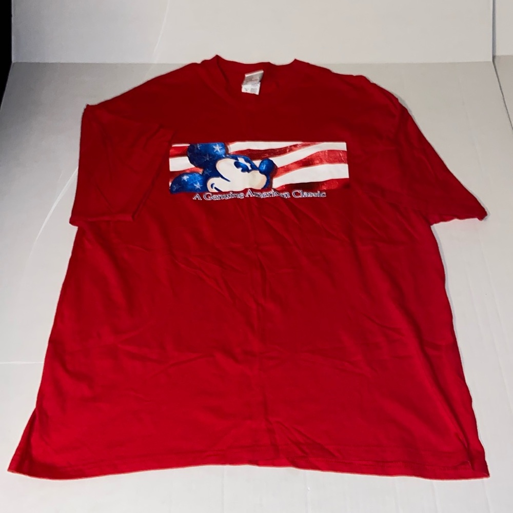 Disney Unisex XL Short Sleeve Patriotic Red White & Blue Mickey Mouse Tee Shirt